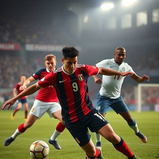 Azione di gioco di un derby calcistico italiano