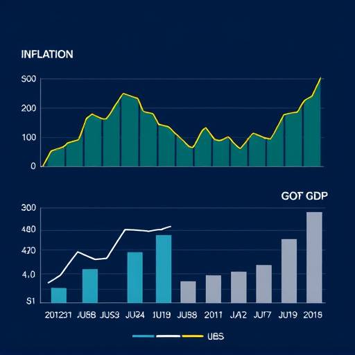 Grafici che mostrano l'inflazione e il PIL